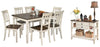 Whitesburg Dining Table y 6 Chairs con Server
