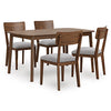 Lyncott Dining Table y 4 Chairs (Juego de 5)