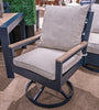 Mabry Shores Outdoor Swivel Silla con Cushion (Juego de 2)