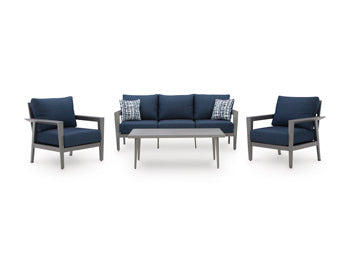 Gali Outdoor Sofá/Chairs/Table Set (Juego de 4)