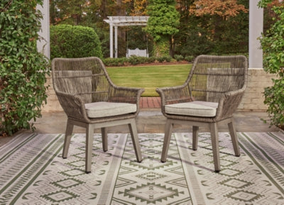 Beach Front Arm Silla con Cushion (Juego de 2)