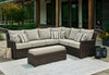 Sala Modular Brook Ranch Outdoor Sofá /Banca con Cushion (Juego de 3)