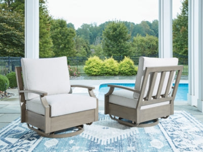 Rainier Ranch Outdoor Swivel Glider Silla con Cushion