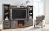 Wynnlow 4 Piezas Entertainment Center con Electric Fireplace