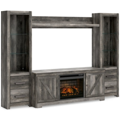 Wynnlow 4 Piezas Entertainment Center con Electric Fireplace