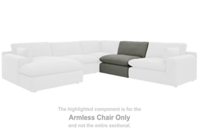 Elyza Armless Chair | Smoke | Ancho: 101.6cm - Alto: 88.9cm - Prof: 104.1cm