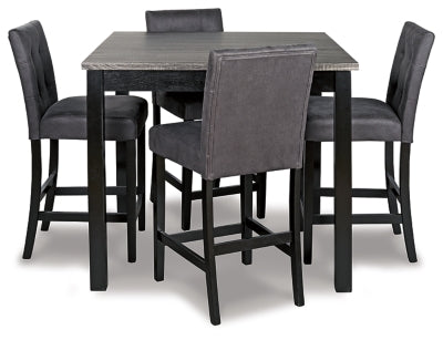 Garvine Counter Height Dining Table and Bar Stools (Set of 5) | Two-tone | Ancho: 1070.1 - Alto: 917.7 - Prof : 1079.5