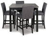 Garvine Counter Height Dining Table and Bar Stools (Set of 5) | Two-tone | Ancho: 1070.1 - Alto: 917.7 - Prof : 1079.5