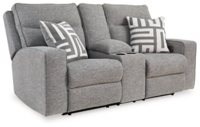 Biscoe Power Reclining Loveseat | Pewter | Ancho: 198.1cm - Alto: 106.7cm - Prof: 109.2cm