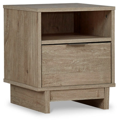 Oliah Nightstand | Natural | Ancho: 50.0cm - Alto: 47.7cm - Prof: 37.9cm