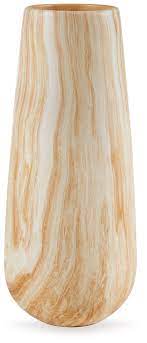 Cammen Vase | Tan/White | Ancho: 14.9cm - Alto: 36.2cm - Prof: 14.9cm