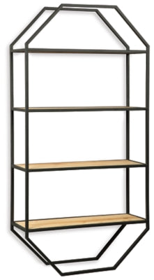 Elea Wall Shelf | Black/Natural | Ancho: 622.3 - Alto: 1238.25 - Prof : 215.9