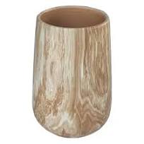 Cammen Vase | Tan/White | Ancho: 20.0cm - Alto: 25.4cm - Prof: 20.0cm