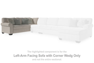 Alyadaria Left-Arm Facing Sofa with Corner Wedge | Sandstone | Ancho: 2362.2 - Alto: 990.6 - Prof : 939.8