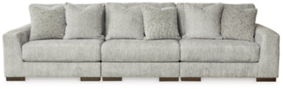 Regent Park 3-Piece Sectional Sofa | Pewter | Ancho: 348.0cm - Alto: 99.1cm - Prof: 111.8cm