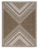 Dunsler 5' x 7' Rug | Brown/Cream | Ancho: 159.4cm - Alto: 0.6cm - Prof: 215.6cm