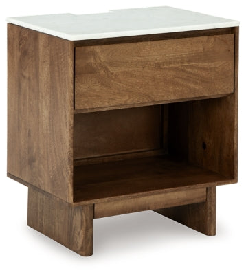 Isanti Nightstand | Light Brown | Ancho: 56.2cm - Alto: 65.4cm - Prof: 41.6cm