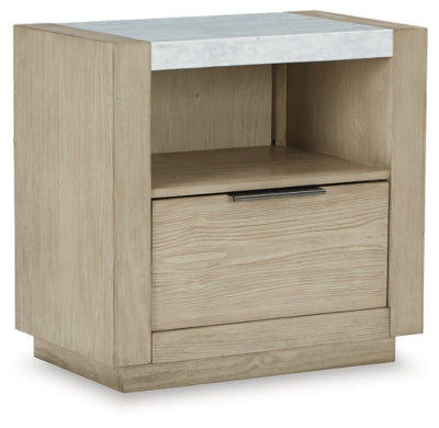 Hennington Nightstand | Bisque | Ancho: 700.02 - Alto: 678.94 - Prof : 431.8