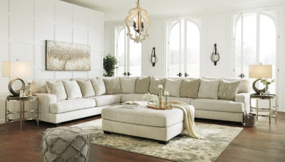 Rawcliffe 4-Piece Sectional with Ottoman | Parchment | Ancho: 0.0cm - Alto: 0.0cm - Prof: 0.0cm