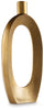 Lawtonville Vase | Antique Gold Finish | Ancho: 25.4cm - Alto: 55.2cm - Prof: 7.6cm