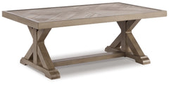 Beachcroft Outdoor Coffee Table | Beige | Ancho: 122.6cm - Alto: 46.7cm - Prof: 71.1cm