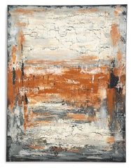 Carmely Wall Art | Gray/White/Orange | Ancho: 91.4cm - Alto: 122.2cm - Prof: 3.8cm