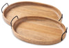 Jocelyne Tray (Set of 2) | Brown/Black | Ancho: 53.7cm - Alto: 8.0cm - Prof: 35.6cm