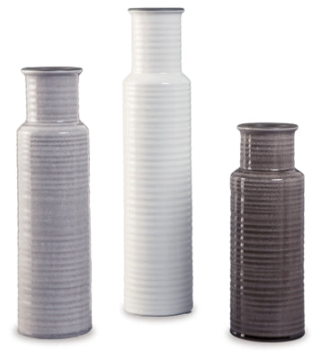 Deus Vase (Set of 3) | Gray/White/Brown | Ancho: 0.0 - Alto: 0.0 - Prof : 0.0