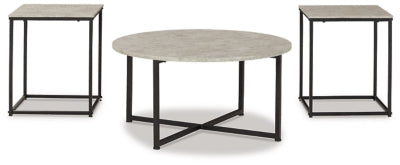 Lazabon Table (Set of 3) | Gray/Black | Ancho: 800.1 - Alto: 412.75 - Prof : 800.1