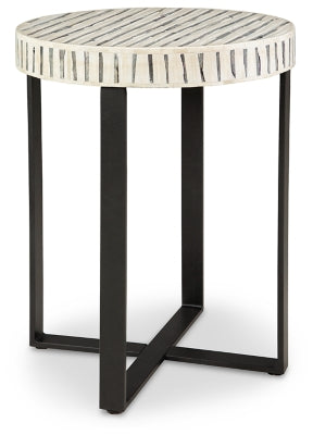 Crewridge Accent Table | Black/Cream | Ancho: 45.4cm - Alto: 61.3cm - Prof: 45.4cm