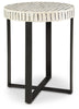 Crewridge Accent Table | Black/Cream | Ancho: 45.4cm - Alto: 61.3cm - Prof: 45.4cm
