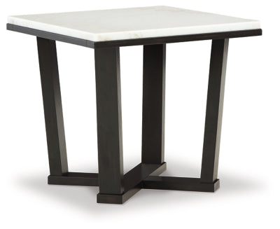 Fostead End Table | White/Espresso | Ancho: 61.0cm - Alto: 56.5cm - Prof: 61.0cm