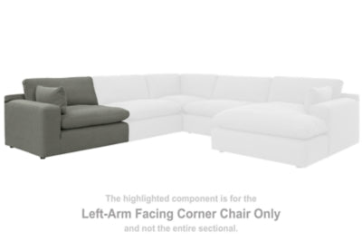 Elyza Left-Arm Facing Corner Chair | Smoke | Ancho: 127.0cm - Alto: 88.9cm - Prof: 104.1cm