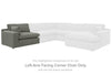 Elyza Left-Arm Facing Corner Chair | Smoke | Ancho: 127.0cm - Alto: 88.9cm - Prof: 104.1cm