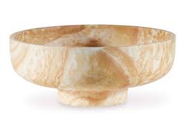 Cammen Bowl | Tan/White | Ancho: 30.5cm - Alto: 13.0cm - Prof: 30.5cm