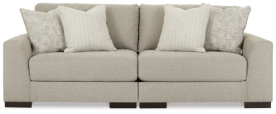 Lyndeboro 2-Piece Sectional Loveseat | Wicker | Ancho: 248.9cm - Alto: 99.1cm - Prof: 111.8cm