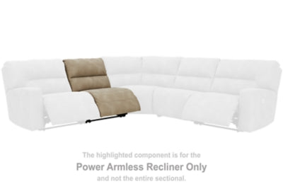 Next-Gen DuraPella Power Armless Recliner | Sand | Ancho: 863.6 - Alto: 1041.4 - Prof : 1016.0