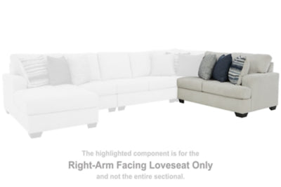 Lowder Right-Arm Facing Loveseat | Stone | Ancho: 152.4cm - Alto: 101.6cm - Prof: 99.1cm