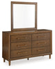 Lyncott Dresser and Mirror | Brown | Ancho: 155.6cm - Alto: 188.9cm - Prof: 45.4cm