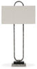 Bennish Table Lamp | Antique Silver Finish | Ancho: 45.7cm - Alto: 90.8cm - Prof: 22.9cm