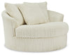 Lindyn Oversized Swivel Accent Chair | Ivory | Ancho: 147.3cm - Alto: 91.4cm - Prof: 139.7cm