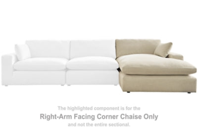 Elyza Right-Arm Facing Corner Chaise | Linen | Ancho: 127.0cm - Alto: 88.9cm - Prof: 165.1cm