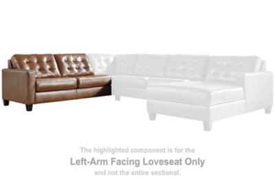 Baskove Left-Arm Facing Loveseat | Auburn | Ancho: 177.8cm - Alto: 91.4cm - Prof: 94.0cm