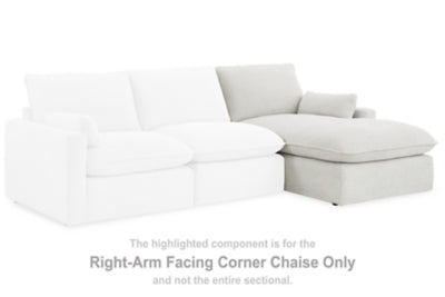Gimma Right-Arm Facing Corner Chaise | Gray | Ancho: 96.5cm - Alto: 91.4cm - Prof: 165.1cm