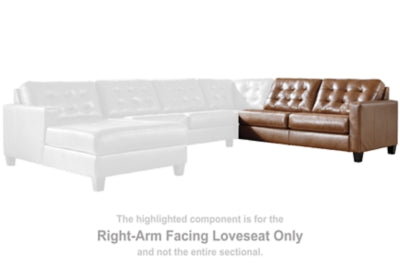 Baskove Right-Arm Facing Loveseat | Auburn | Ancho: 177.8cm - Alto: 91.4cm - Prof: 94.0cm