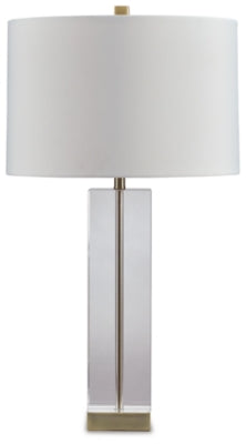 Teelsen Table Lamp | Clear/Gold Finish | Ancho: 40.6cm - Alto: 72.1cm - Prof: 40.6cm