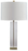 Teelsen Table Lamp | Clear/Gold Finish | Ancho: 40.6cm - Alto: 72.1cm - Prof: 40.6cm