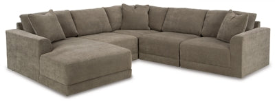 Raeanna 5-Piece Sectional with Chaise | Storm | Ancho: 2895.6 - Alto: 914.4 - Prof : 2895.6