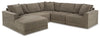 Raeanna 5-Piece Sectional with Chaise | Storm | Ancho: 2895.6 - Alto: 914.4 - Prof : 2895.6