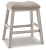 Skempton Counter Height Bar Stool | White/Light Brown | Ancho: 54.0cm - Alto: 61.0cm - Prof: 41.3cm
